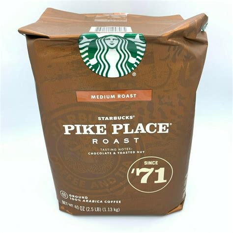 Starbucks Pike Place Medium Roast Ground Coffee 40 Oz 25lb 122042