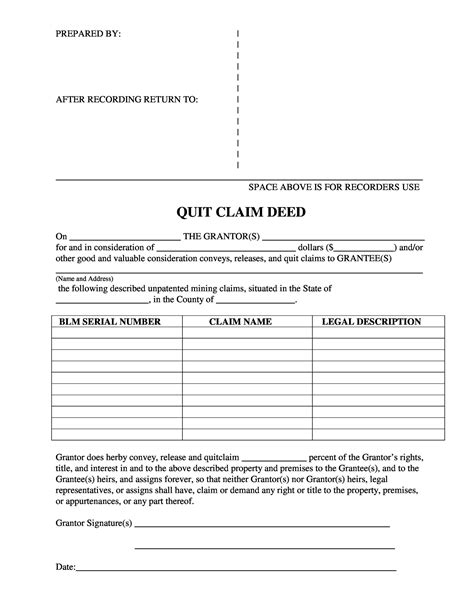 Free Quit Claim Deed Forms Templates Templatelab Hot Sex Picture