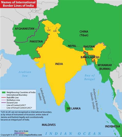 Map Of India Borders