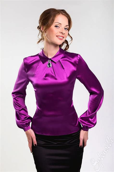 Black Satin Skirt And Purple Satin Blouse Satin Blouses Gorgeous