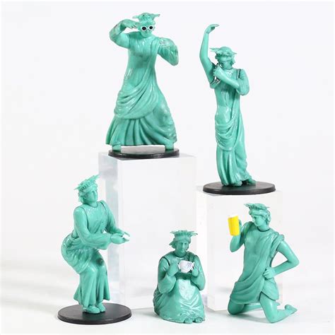 New York Statue Of Liberty Funny Mini Pvc Figures Collectible Model
