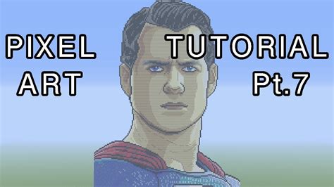 Minecraft Pixel Art Tutorial Superman Batman V Superman Part 7