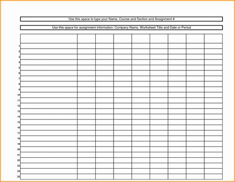 Printable 3 Column Spreadsheet — Db