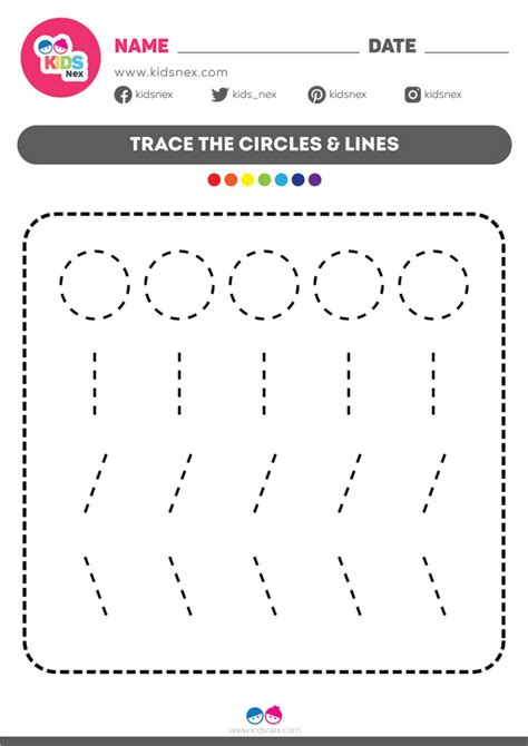 Free Printable Tracing Lines Worksheet Kids Nex