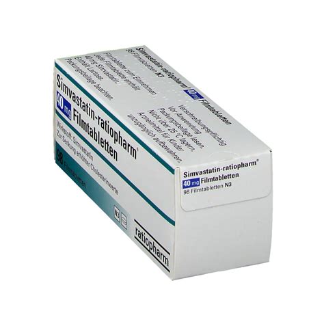 It is used along with exercise, diet, and weight loss to decrease elevated lipid levels. Simvastatin-ratiopharm® 40 mg 98 St - shop-apotheke.com