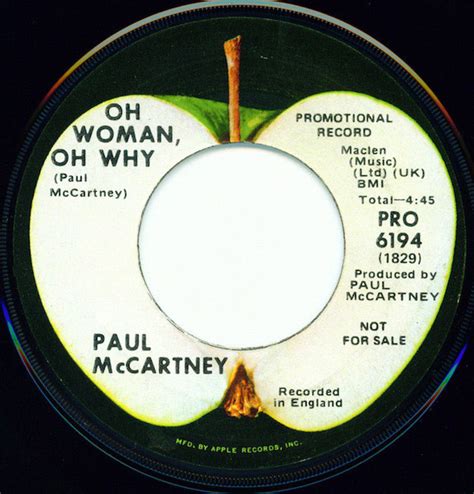 Another Day Oh Woman Oh Why Promo • 7 Single By Paul Mccartney