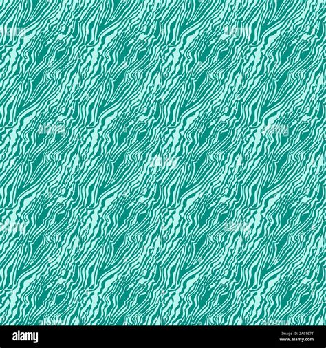 seamless pattern of randomly chaotic wavy shapes in turquoise hues on the cute background hand