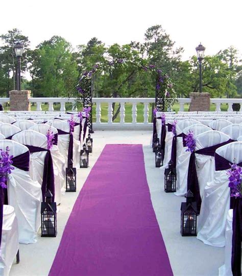 Church Purple Aisle Wedding Decorations