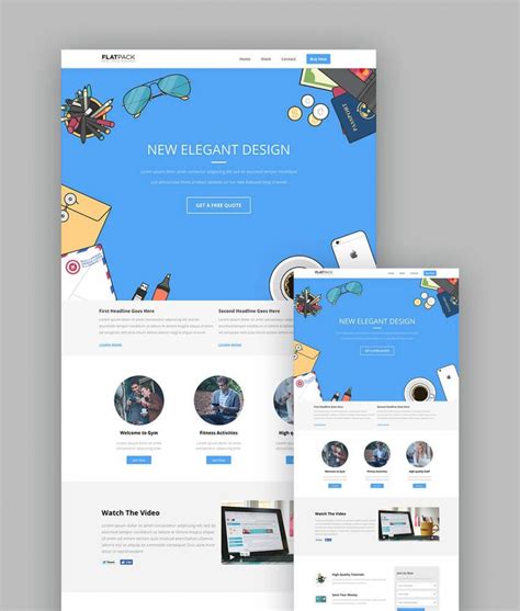 Free Simple Responsive Landing Page Template ~ Addictionary