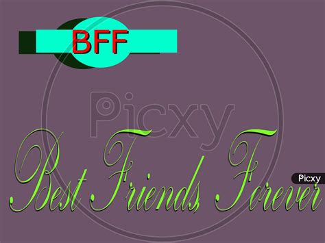 Image Of Best Friend Forever Abbreviation Presented On Logo Style