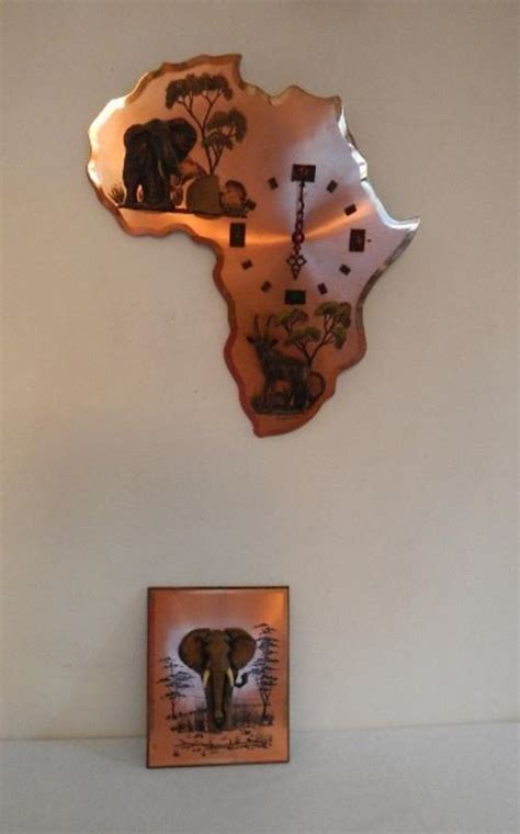 Other Artwork Vintage Copper African Clock Still Made In Salisbury