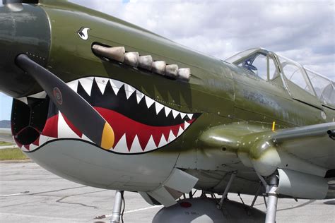 Ww Ii P 40 Flying Tiger Fighterthe Curtiss P 40 Warhawk Was An