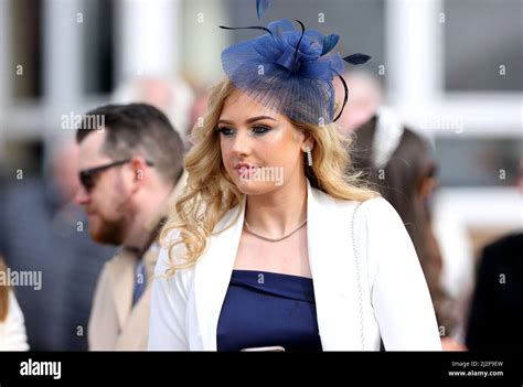 A Racegoer During The Coral Scottish Grand National Ladies Day At Ayr