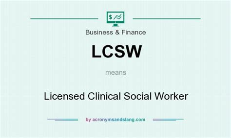 Lcsw Licensed Clinical Social Worker In Common Miscellaneous