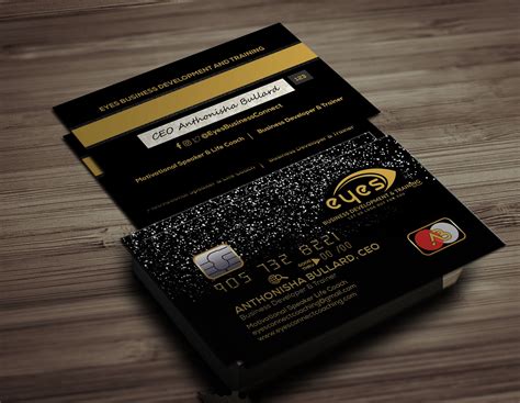 Designers know how to keep a check & balance on their work place, they keep their eye and ears wide open because when there is too much hassle all around, they can locate where the mess is occurring and then they also provide the best solutions. Black Credit Business Card Templates PSD in 2020 ...