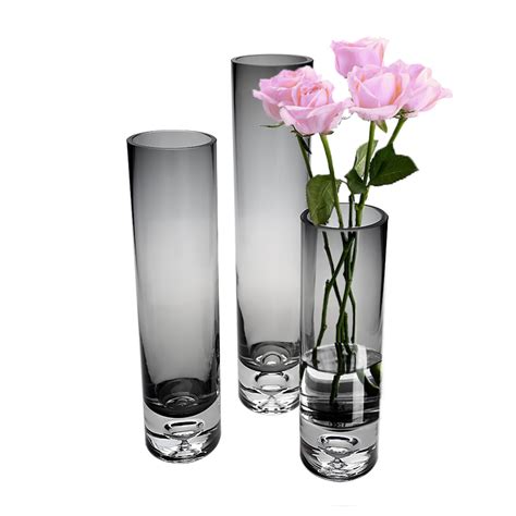 A custom glass table top takes between 5 and 7 business days to fabricate at our facility. Inside Bubble Bottom Tall Black Cylinder Glass Vase, High Quality glass vase,glass vase