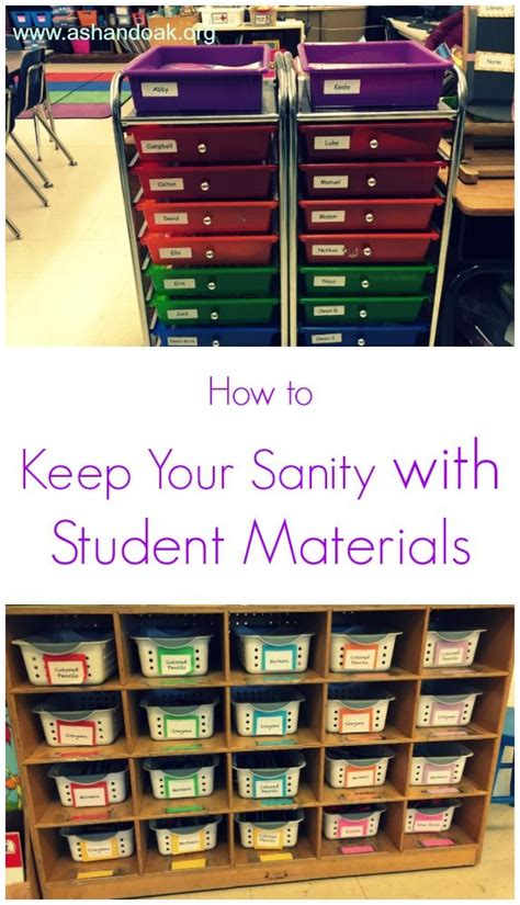 Keep Your Sanity With Student Materials Student Desk Organization