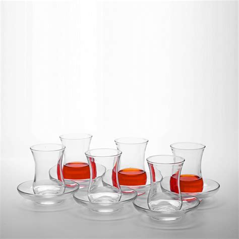 Buy The Buybox Turkish Tea Glasses And Saucers Set Pieces Arabic