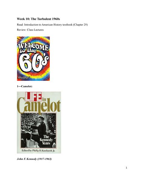 10 The Turbulent 1960s Week 10 The Turbulent 1960s Read