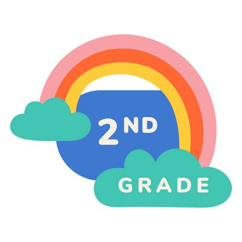2nd Grade Rainbow Label Transparent Png And Svg Vector File