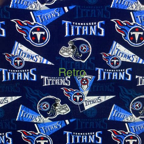 Nfl Fabric Nfl Tennessee Titans Cotton Fabric Tennessee Etsy