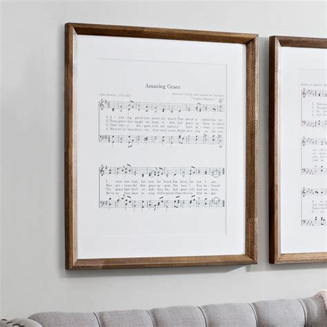 Amazing Grace Music Framed Art Print Kirklands Framed Sheet Music