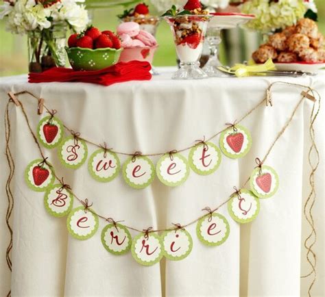 Items Similar To Pre Made Strawberry Paper Garland Wording Of Your