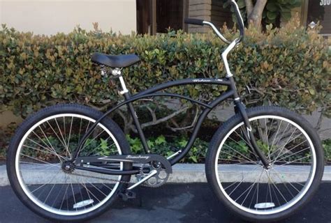 Blue bicycle, cruiser bike by ocean beach, pacific coast, oceanside california usa. New Men's Firmstrong Urban 1speed BEACH CRUISER BIKE SALE ...