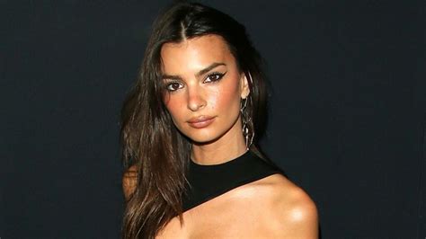 Oh My Emily Ratajkowski Leaves Almost Nothing To The Imagination In Plunging Black Dress