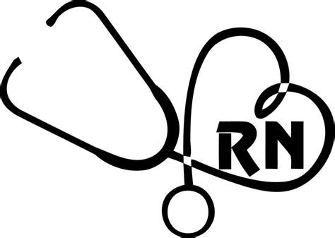 Nurse Stethoscope Rn Vinyl Car Window Laptop Decal Sticker