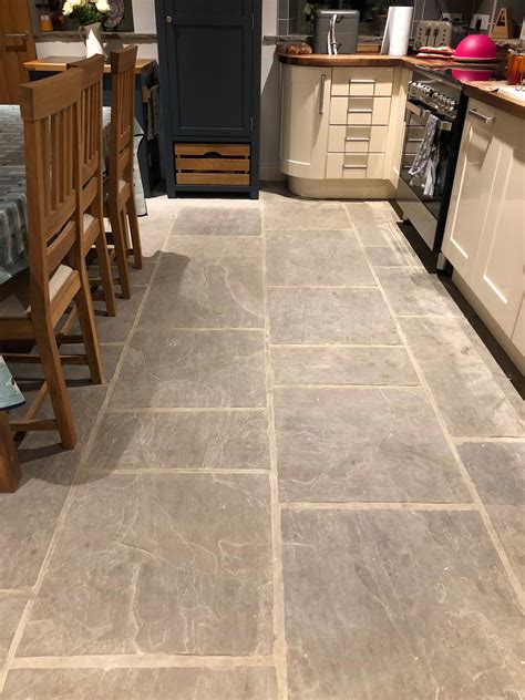 Cleaning and sealing a Sandstone Kitchen Floor in Colne - Tile Cleaners | Tile Cleaning