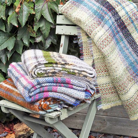 Checked Recycled Wool Blanket Or Picnic Rug By Delightful Living