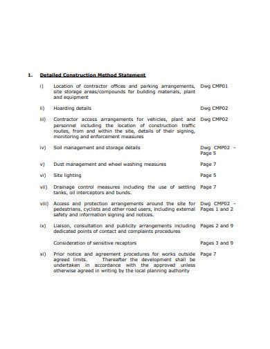 12 Free Construction Method Statement Templates In Pdf