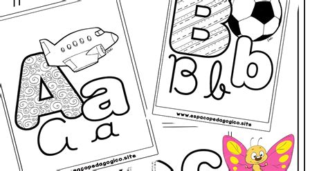 Lindo Alfabeto Ilustrado Para Colorir Pintar Imprimir Espa O Pedag Gico