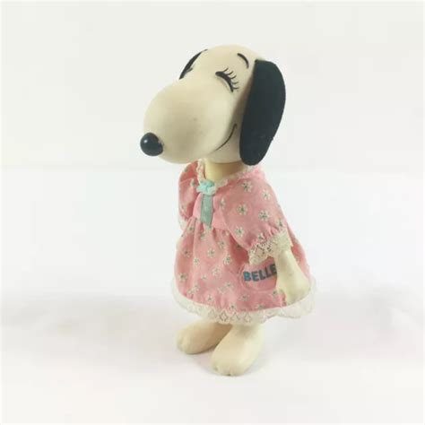 Vintage Peanuts Snoopy Belle Girl Puppy Dog Figure Dress Knickerbocker