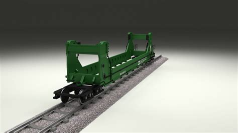 Green Train Well Car 3d Model Cgtrader