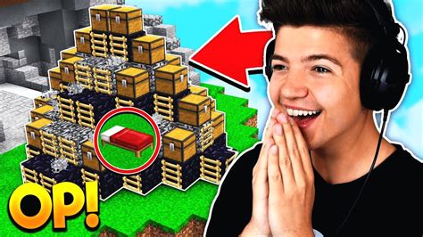 Worlds Most Op Bed Defense Minecraft Bed Wars Youtube