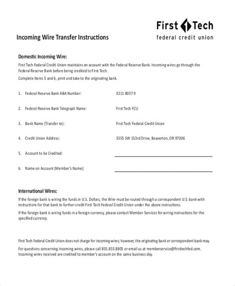 sample wire transfer forms   word excel