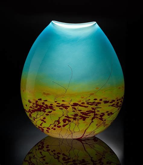 Meadow Pouch Vase by John & Heather Fields (Art Glass Vase) | Artful Home gambar png