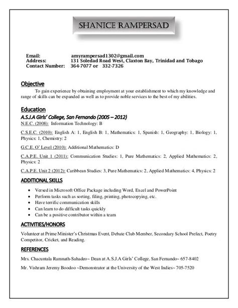 Shanicerampersad Resume 10