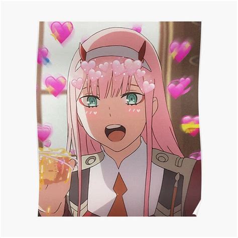 Zero Two Poster For Sale By Cookiestyle Redbubble