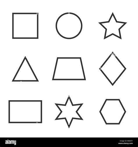 2d Shapes Black And White Stock Photos And Images Alamy