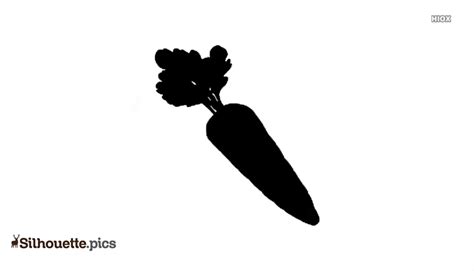 Single Carrot Silhouette Vector Clipart Images Pictures