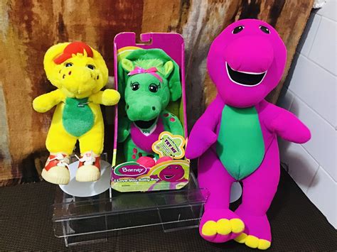 3 X 1994 1996 2017 Stuffed Plush Toys From Lyons Group Barney The