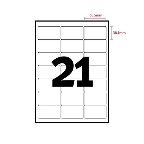The labels have radius corners as this makes them easier to peel. COS Printec Address Labels 21 Per Sheet