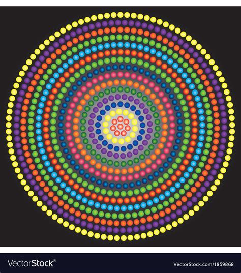 Psychedelic Kaleidoscope Circle Royalty Free Vector Image