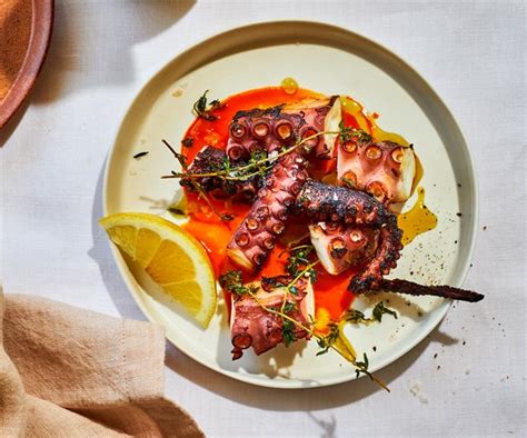 grilled octopus recipe with fermented chilli by una más gourmet traveller
