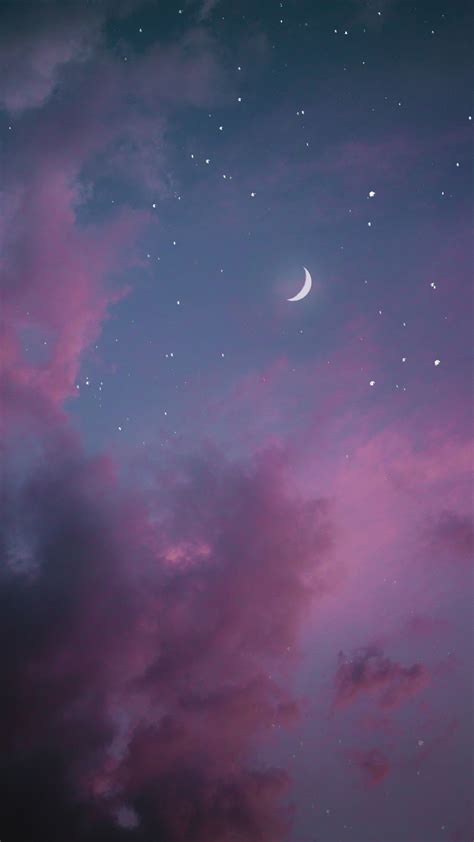 In The Night Wallpaper Pink Clouds Wallpaper Cute Wallpapers