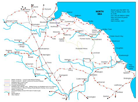 Railway Map Of Yorkshire Gods Own County
