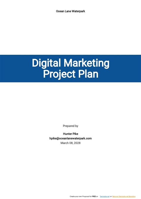 Free Marketing Project Plan Word Templates 11 Download